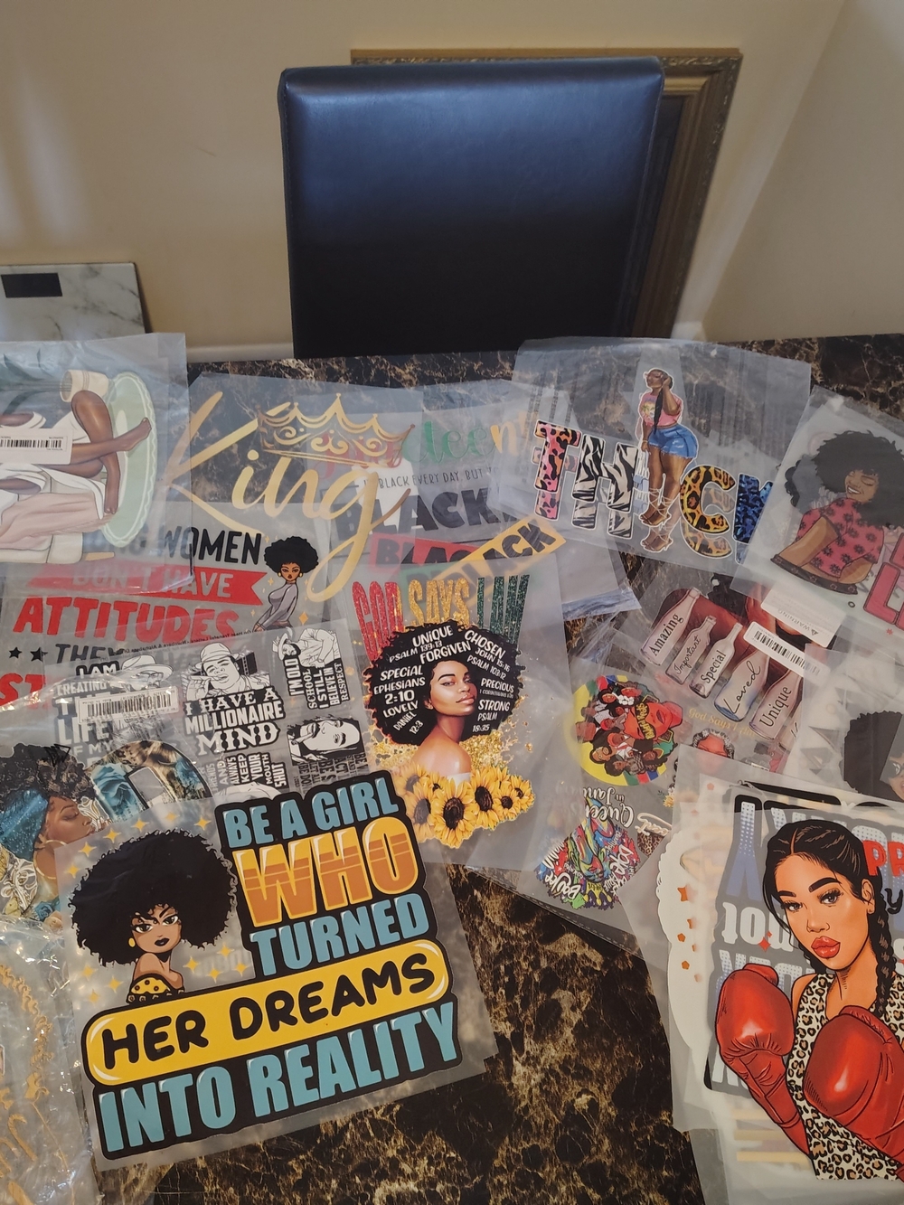 Motivational Afrocentric Sticker Pack - Colorful Empowerment Designs